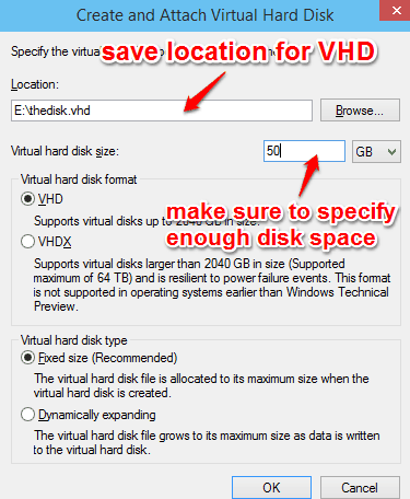 vhd creator module