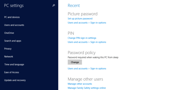 windows 10 set pin as account password