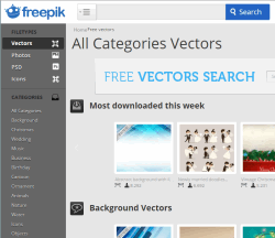 Freepik- website to download free graphic content