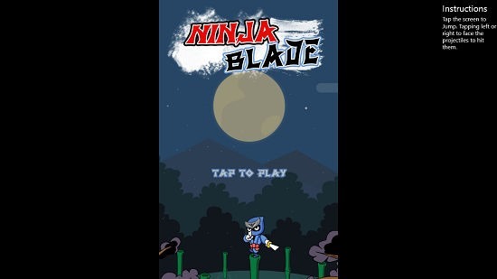 Jump Ninja Main Screen