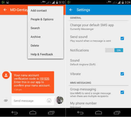 Messaging Options and Settings