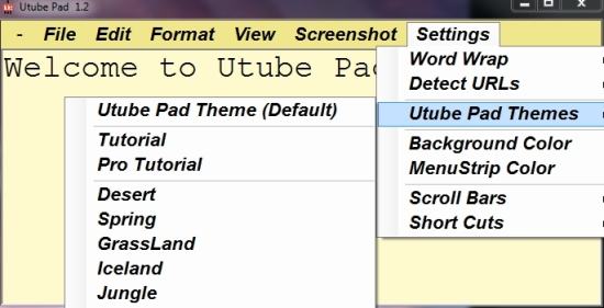 Utube Pad Custom Theme