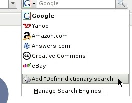Definr Firefox Search Engine Extension