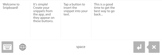 Snipboard keyboard Layout