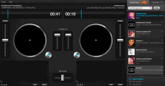 Until AM- online DJ Mixer with virtual turntables