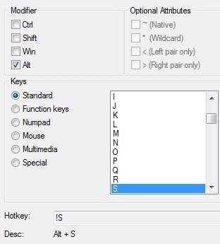 Spews Configure Hotkeys