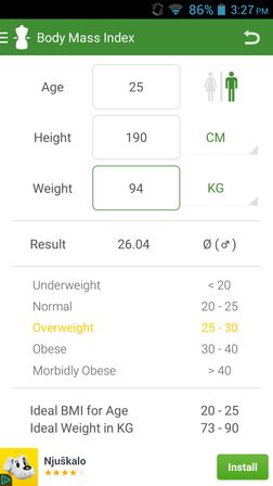bmi calculator apps for android 1