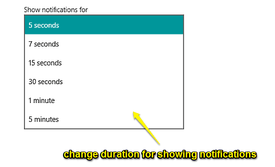 change duration for notifications