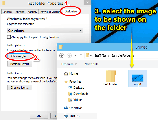 choose image to be shown on folder
