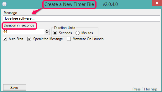 create a new timer file