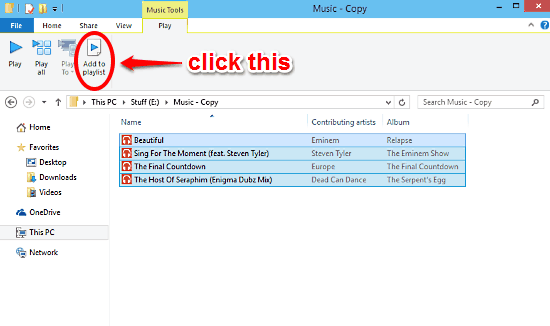 create playlist in windows 10