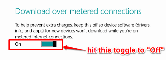 disable download over metered connections