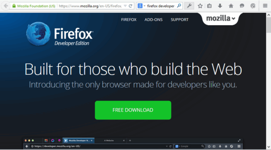 firefox developer edition