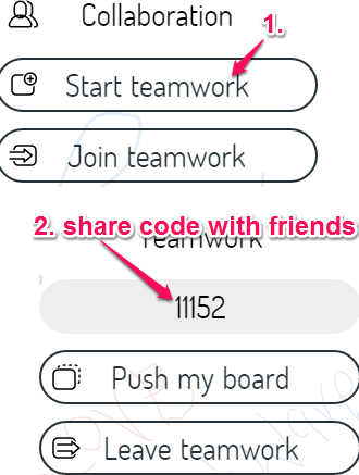 generate code for your board to draw together with friends