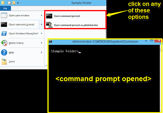 open command prompt from any folder