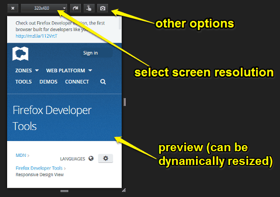 responsive design view mode