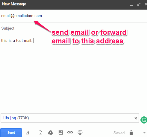 send or forward an email