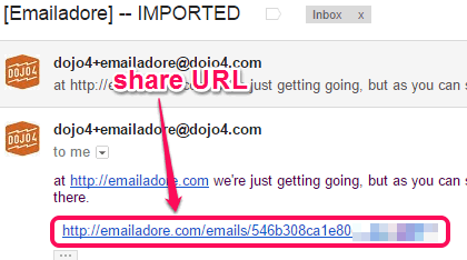 share email URL