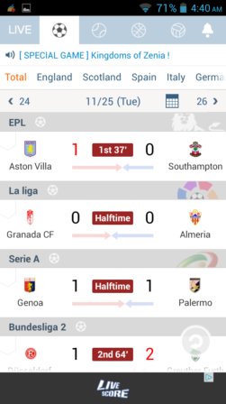 soccer news and live score apps android 5