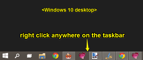 taskbar view windows 10