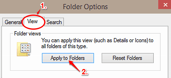 windows 10 apply folder view