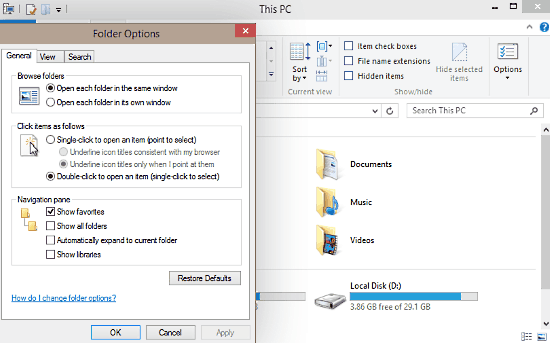 windows 10 folder options