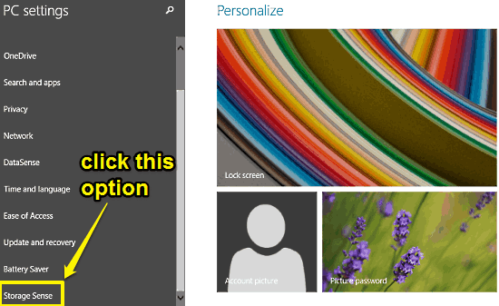 windows 10 pc settings storage sense