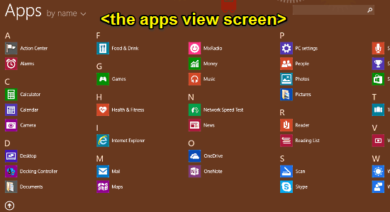 windows 10 start screen apps view