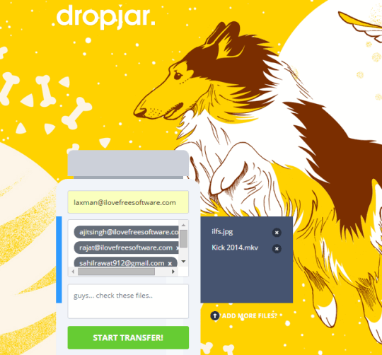 Dropjar- share large files up to 10 GB for free without sign up