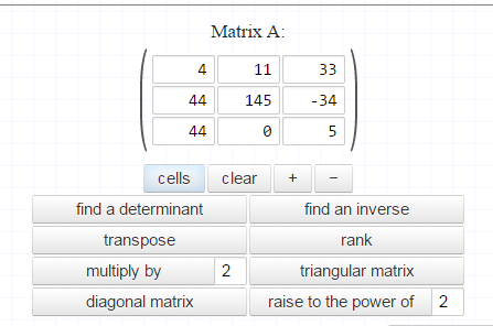 Matrix Calulator
