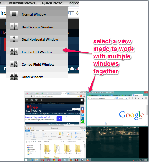 Multiwindows tool