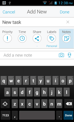 Notes in 24Me for Android