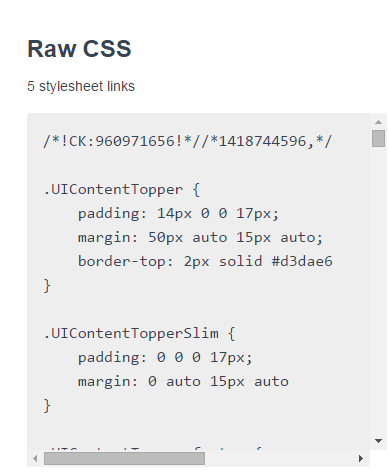 Raw CSS