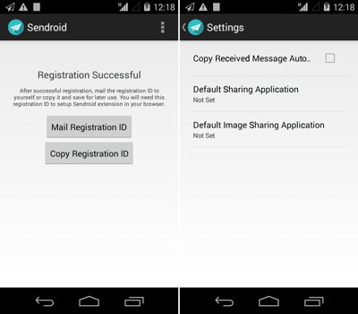 Set up Sendroid for Android