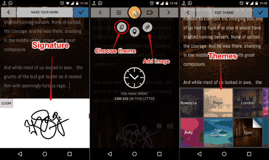 Sign and Theme - Lettrs for Android