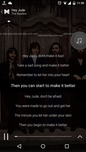 Sing along with musiXmatch