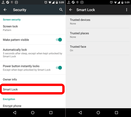 Smart Lock in Android Lollipop