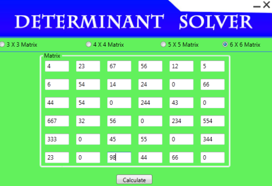 Solving Determinant