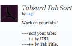 Tabsurd Tab Sort- sort Firefox tabs