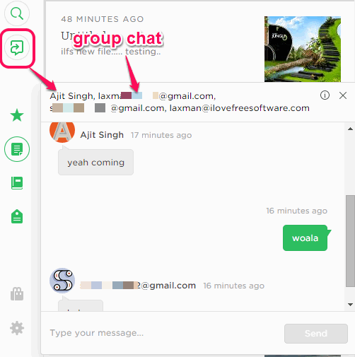 Work Chat- new feature introduced by Evernote