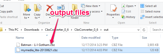 access output files