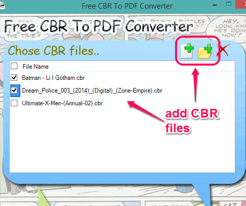 add CBR files