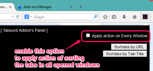 apply sorting on all opened windows