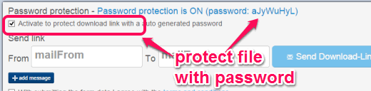 enable password protection