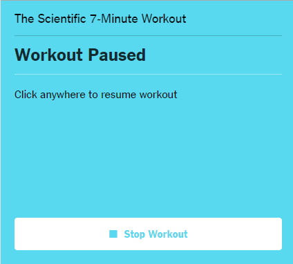 free website for 7 minutes workout with animation support for exercises
