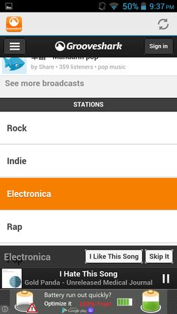 grooveshark apps Android 2