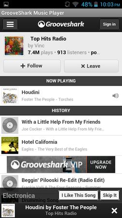 grooveshark apps Android 3