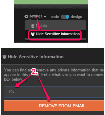 hide sensitive information