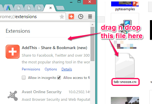 install crx file on Google Chrome