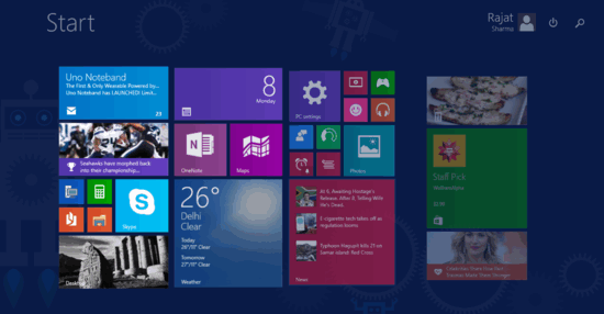 organize live tiles in groups